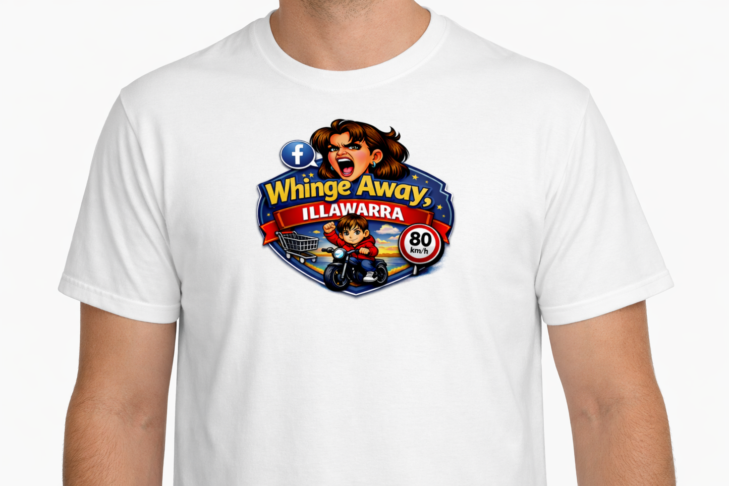 Angry woman shield t-shirt