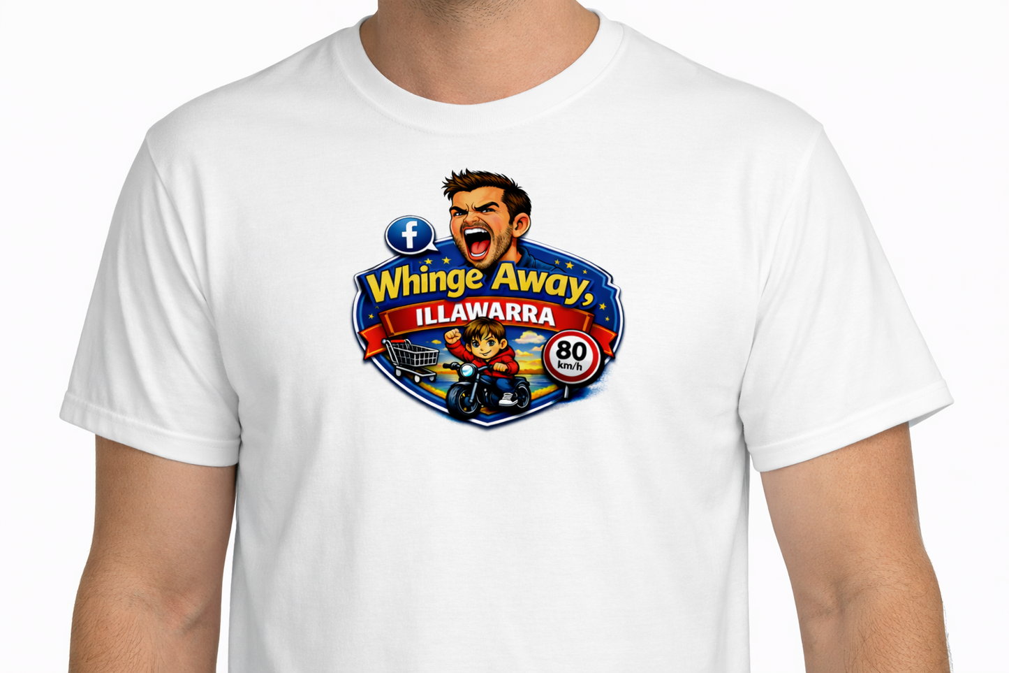 Angry man shield t-shirt